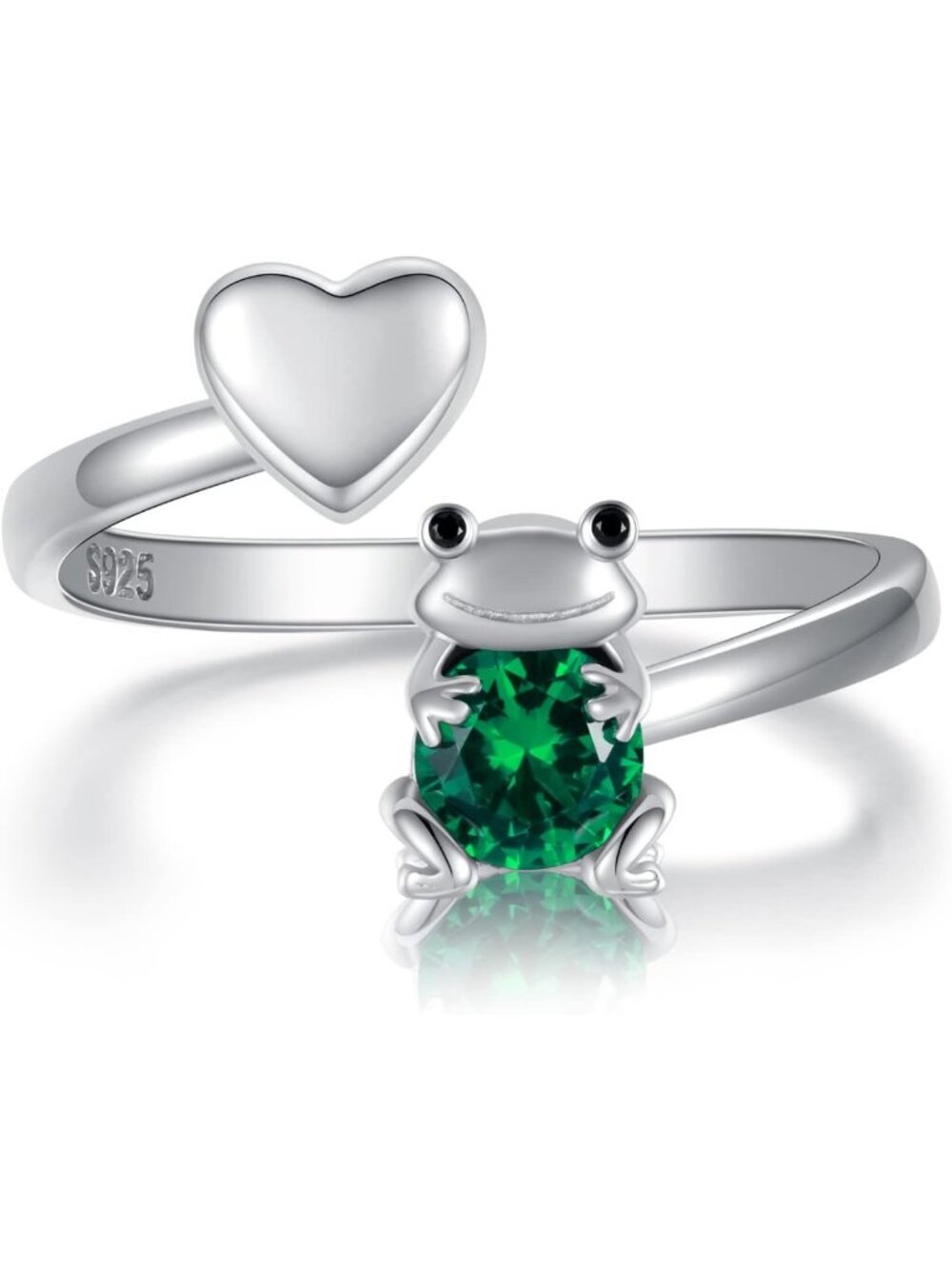 Adjustable 925 Sterling Silver Cute Animal Ring - Dragon, Cow, Cat, Dinosaur